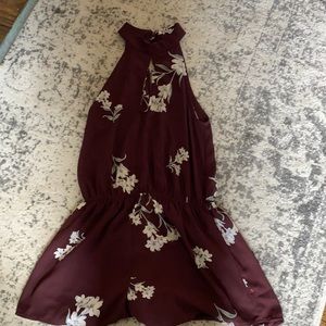 High neck key hole cut out romper